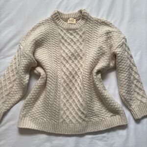 Elie Tahari Textured Cream Sweater